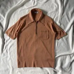【70s vintage】knit polo shirt grange rare
