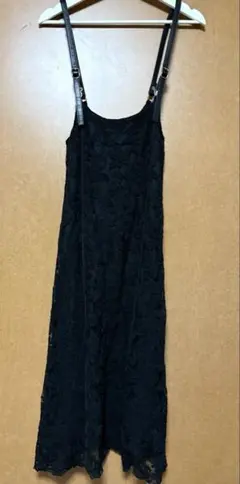 ROYAL PARTY ブラックレースキャミソールロングワンピース　フリーサイズ