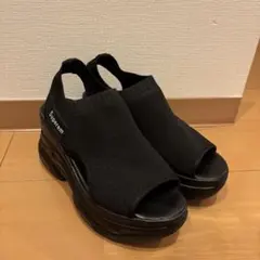 Superem厚底 サンダル ブラック 38サイズ23.5cm