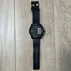 DIESEL クロノグラフ ブラックレザー腕時計