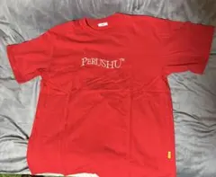 PERUSHU レッド オーバーサイズTシャツ Lサイズ
