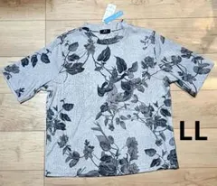 F.F. 花柄 五分袖 カットソー LLサイズのサムネイル