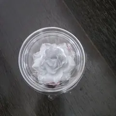 ホワイト・グレー花コサージュ