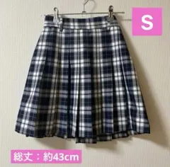 ミニプリーツスカート　Ꮪサイズ　ブルー　青　ネイビー　紺　ハニーズ　Honeys