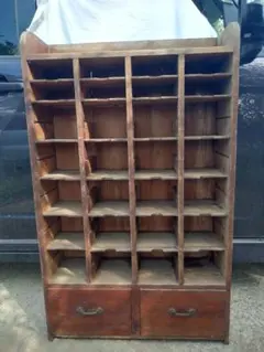 昭和レトロ 金馬印絹ミシン糸 陳列棚 店舗什器 古家具 骨董品 稀少