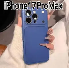 iPhone17ProMax ケース ブルー　レンズカバー