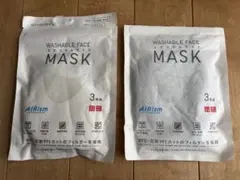 新品AIRism 洗えるマスク ホワイト M 3枚入り　ブラック2枚　M 小さめ