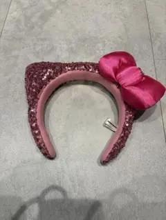 ハローキティ　カチューシャ　派手　スパンコール　ピンク　USJ