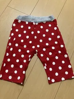 ホットビスケッツ赤い水玉模様のウサギデザイン半ズボン 100cm