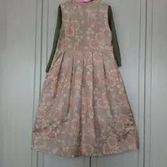 着物リメイク　ジャンパースカート　ハンドメイド