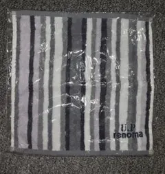 renoma ストライプ フェイスタオル グレー系