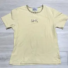 ビーバイクリツィア レオパード柄 刺繍 Tシャツ イエロー 古着 個性 c393のサムネイル