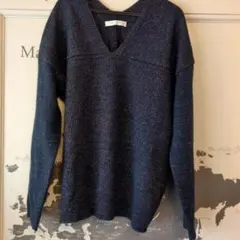 chocolaffme ネイビー Vネック セーター