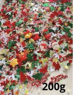 200g蓄光パーツ入りクリスマス装飾材料MIXネイルハンドメイド素材夜光DIY