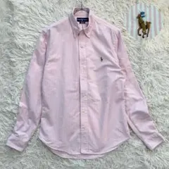 ✨美品✨ ラルフローレン コットンシャツ ストライプ ポニー刺繍 スリムフィット