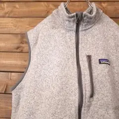 patagoniaパタゴニア フルジップ フリースベスト ライトグレー XL