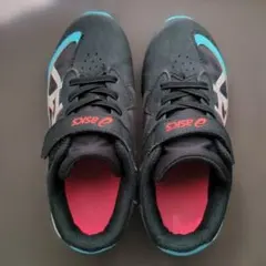 ASICS スニーカー 19.0 cm ブラック/ターコイズ