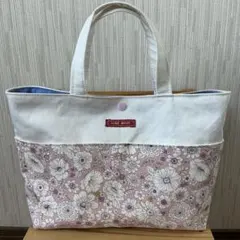 ハンドメイド 花柄トートバッグ