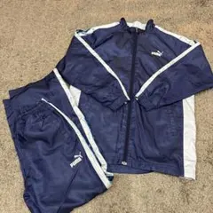 【送料無料】PUMA プーマ 150サイズ ネイビー ジャージ上下