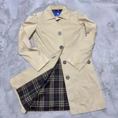 【美品】バーバリーブルーレーベル　ペプラムショートコート　ノバチェック 2025年最新】バーバリー ブルーレーベル ショートコートの人気