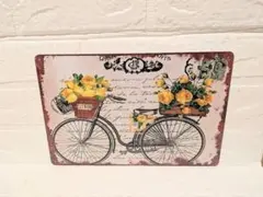 ブリキ看板　レトロ風　インテリア　雑貨　大人可愛　カフェ　ガーデニング　フレンチ