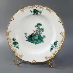 マイセン /※極美品 上級背面装飾 インドの華　リッチグリーン　コンポート マイセン /※極美品 上級背面装飾 インドの華 リッチグリーン