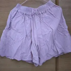 薄紫 ハーフパンツ ゴムリボン付き
