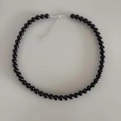 handmade オニキス シンプル 黒 ブラック ビーズネックレス チョーカー