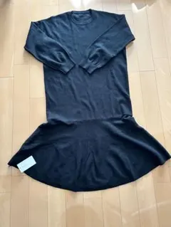 PLUS OTO.HA ブラック ニットワンピース 長袖 プラス　オトハ