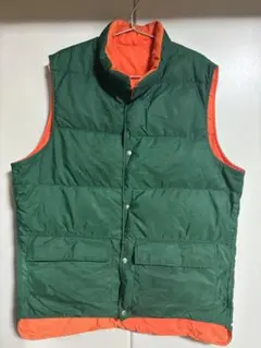 Woolrich リバーシブル ダウンベスト グリーン オレンジ