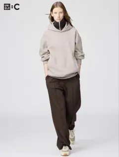 UNIQLO C スウェットオーバーサイズプルパーカ　グレー　Sサイズ