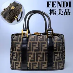 極美品 FENDI ズッカ FF金具 ターンロック ハンドバッグ ゴールドのサムネイル