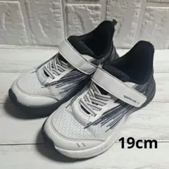 美品❤Sparkle Wide 3.5 ホワイト/ブラック スニーカー 19cm