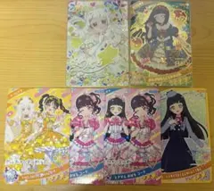 ひみつのアイプリ　つむぎ　フラワーマーチプリンセスバズリウム　サイン　6枚セット