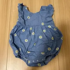 アプレレクール　ひまわり　フリルロンパース 70cm