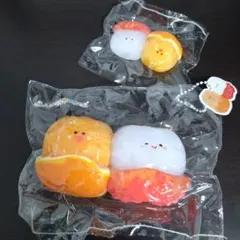 mmt 眠眠兎 スクイーズ 　オレンジ　ライチ　双子