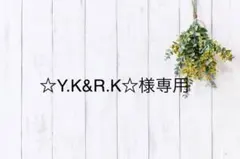☆Y.K&R.K☆様専用