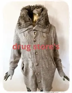 ☘️T19792☘️drug store's ケーブルニット アウターのサムネイル