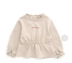 アプレレクール　ロゴプリントペプラムトレーナー　140