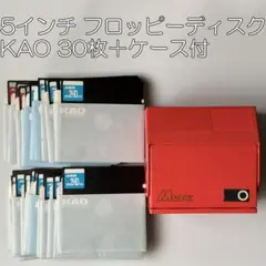 中古5インチフロッピーディスク KAO 30枚+プラケース