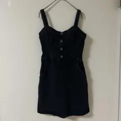 HOLLISTER ホリスター デニムジャンパースカート黒 【S】フロントボタンのサムネイル