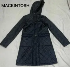 MACKINTOSH ブラック ロングコート フード付き　キルティングコートのサムネイル