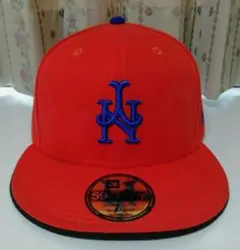 【美品：アップサイドダウンロゴ】 ニューエラ × ニューヨーク・メッツ キャップ