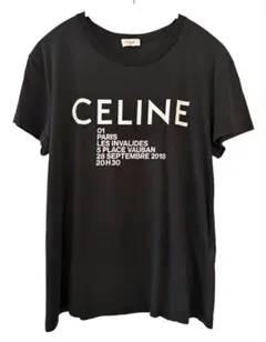 【極美品】セリーヌ CELINE ロゴTシャツ ブラック イベントプリント Lのサムネイル