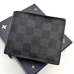 極美品✨】ルイヴィトン ダミエ マルコNM 二つ折り財布 コバルトブルー