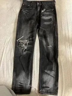 メンズ　ジーンズ　リーバイス　501　LEVIS　デニム　ダメージ系