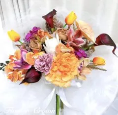 アーティフィシャルフラワーブーケ 結婚式 ウエディングブーケ クラッチブーケ