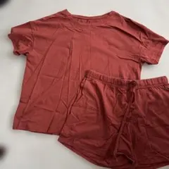 GU コットンカラーラウンジセット(半袖&ショートパンツ) L