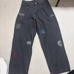 SANTA CRUZ 刺繍デザイン デニムパンツ Lサイズ