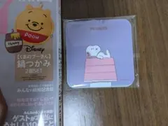 ディズニー くまのプーさん 鍋つかみ2個セット＆スヌーピーのコースター5枚